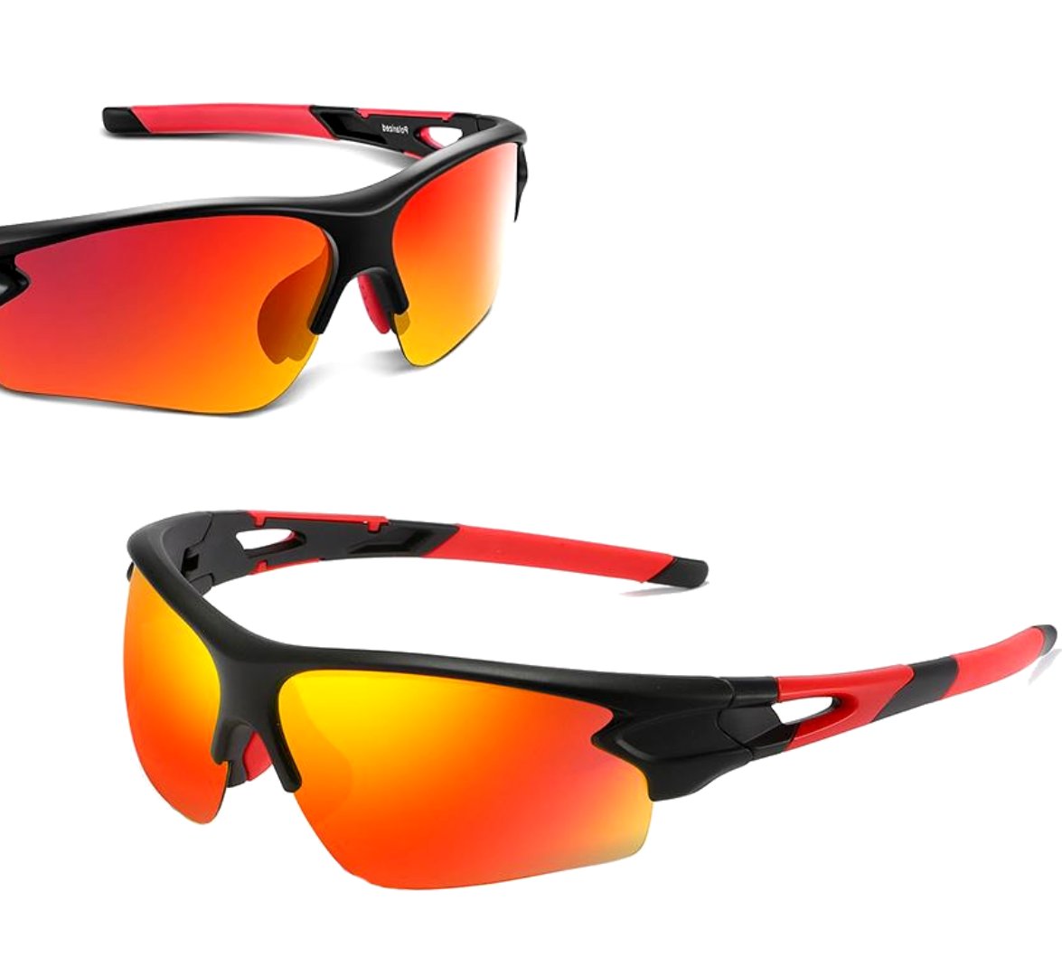 Okulary rowerowe męskie sportowe polaryzacyjne lustrzanki red