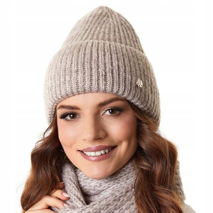 Czapka zimowa damska MARTINA Jasny beż