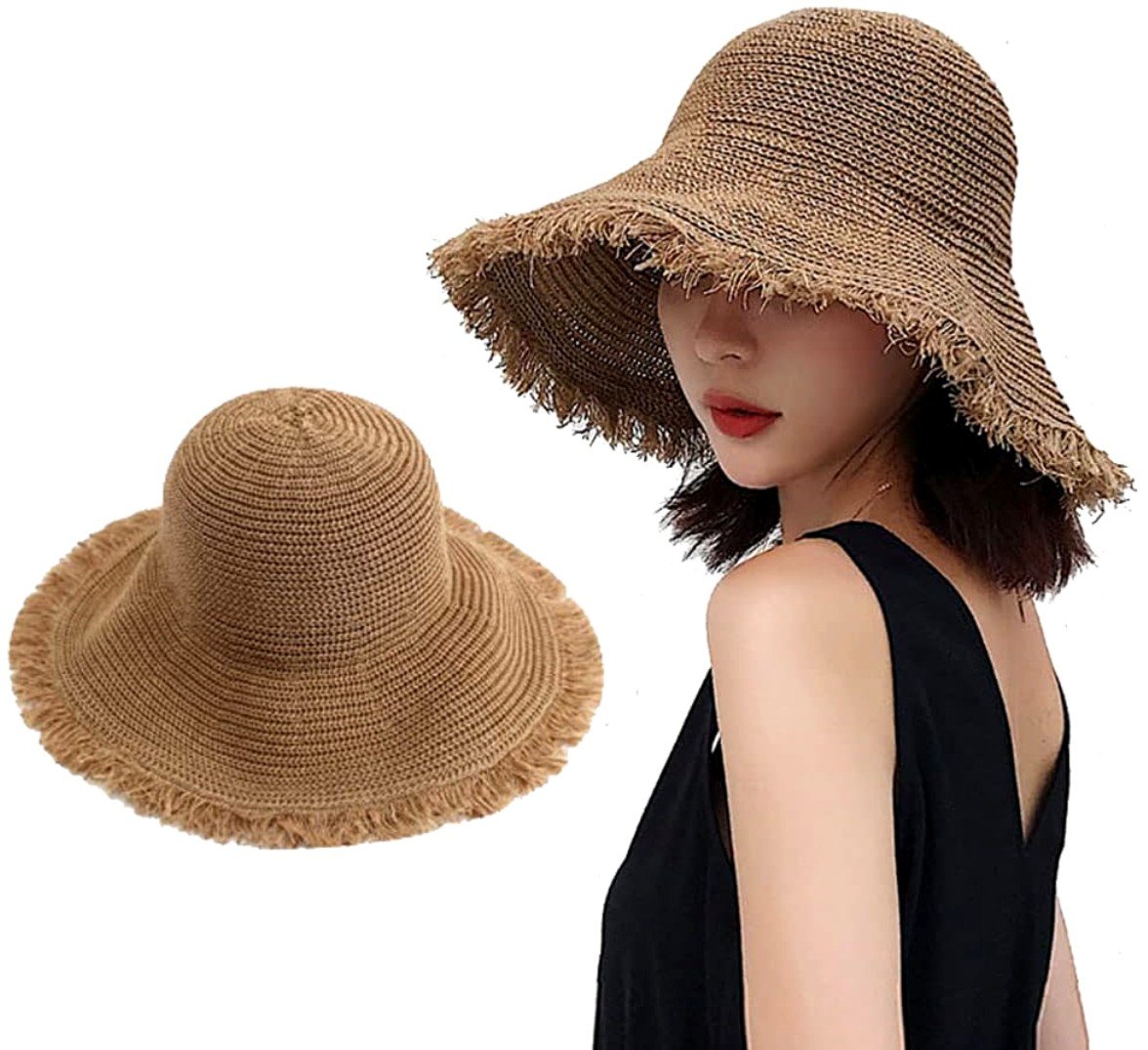 Kapelusz słomiany damski plażowy czapka elegancki boho na lato