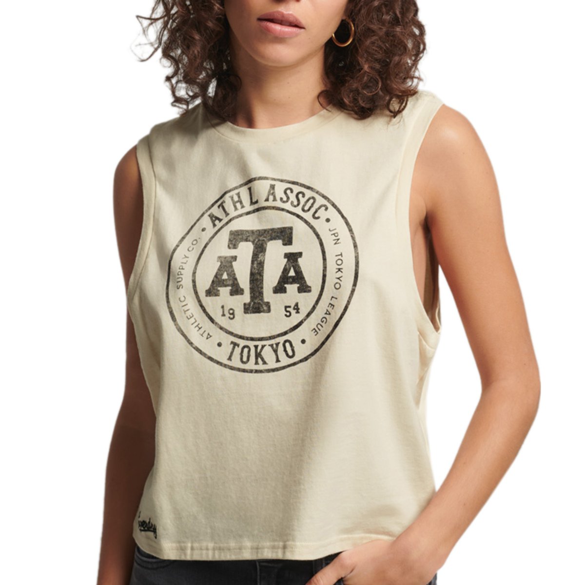 Koszulka damska Superdry Vintage Collegiate Tank bez rękawów -M