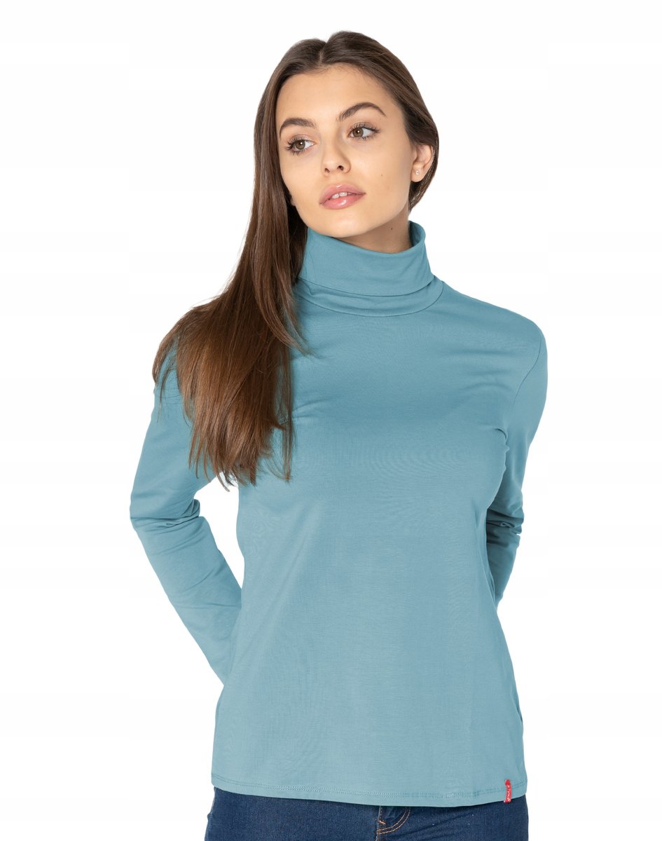 Golf Damski Cienki Sweter Golfy 8112-22 r S/M