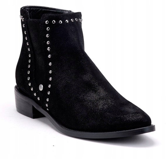 BIG STAR CZARNE DAMSKIE BOTKI SZTYBLETY BB274529 R36