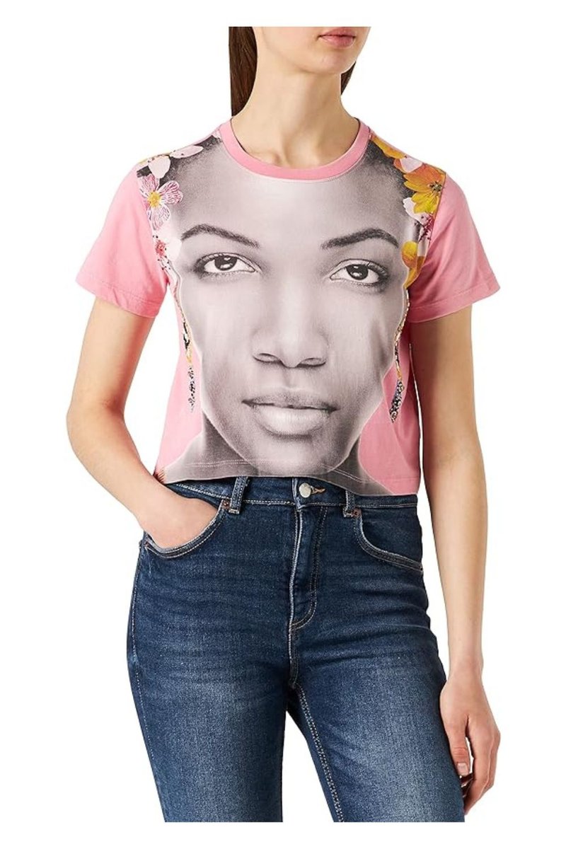 Koszulka damska Desigual Face bawełniana t-shirt-XL