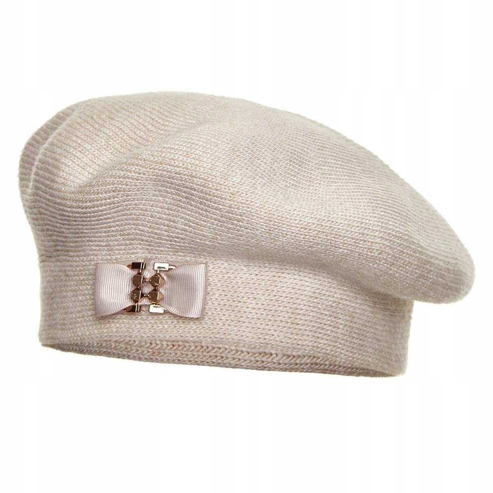 Beret damski TESSA Jasny beż