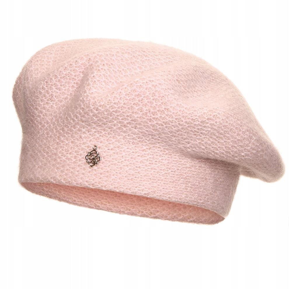 Beret damski MANDY Jasny róż