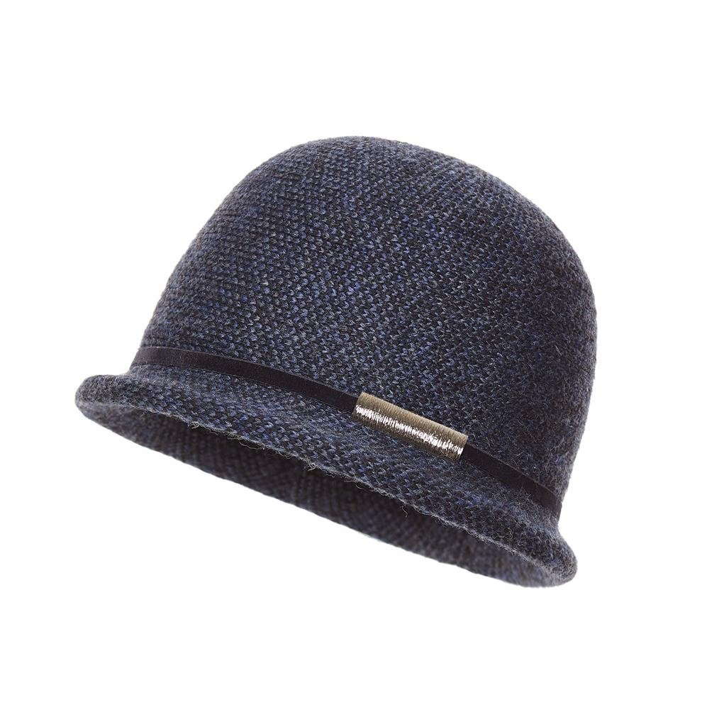 Kapelusz damski CARMEN Czarny/jeans pepitka