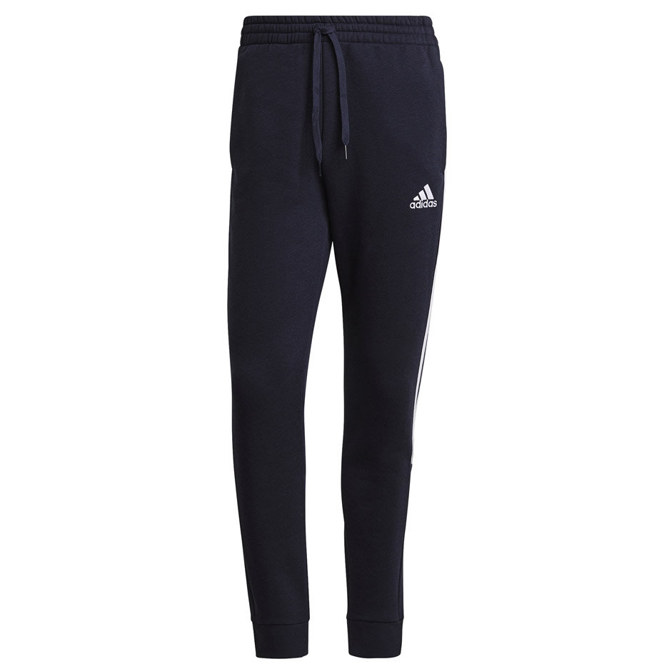 Spodnie męskie adidas Essentials Tapered Cuff 3 Stripes granatowe GK8977-S