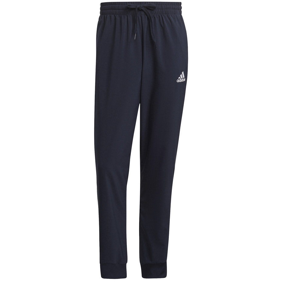 Spodnie męskie adidas Essentials Tapered Cuff 3 Stripes Pants granatowe GK8981-S