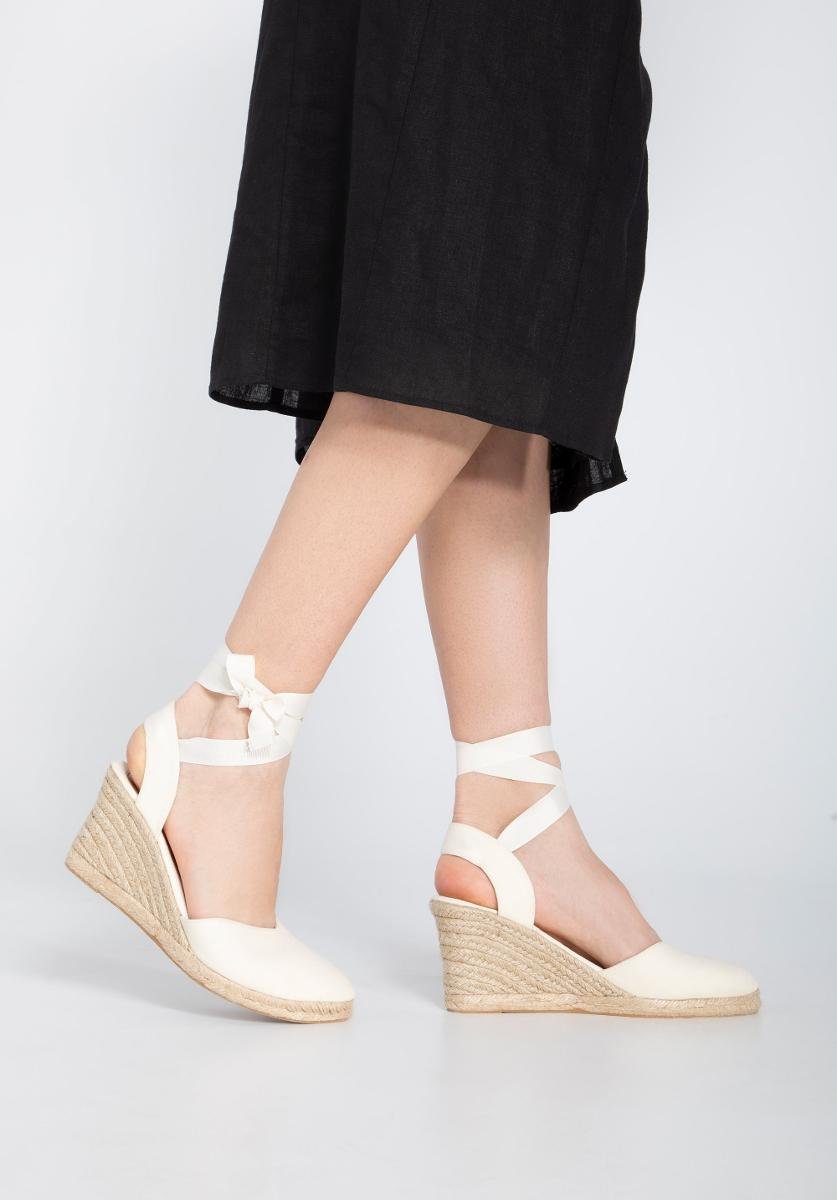 Damskie espadryle z wycięciem wiązane 40