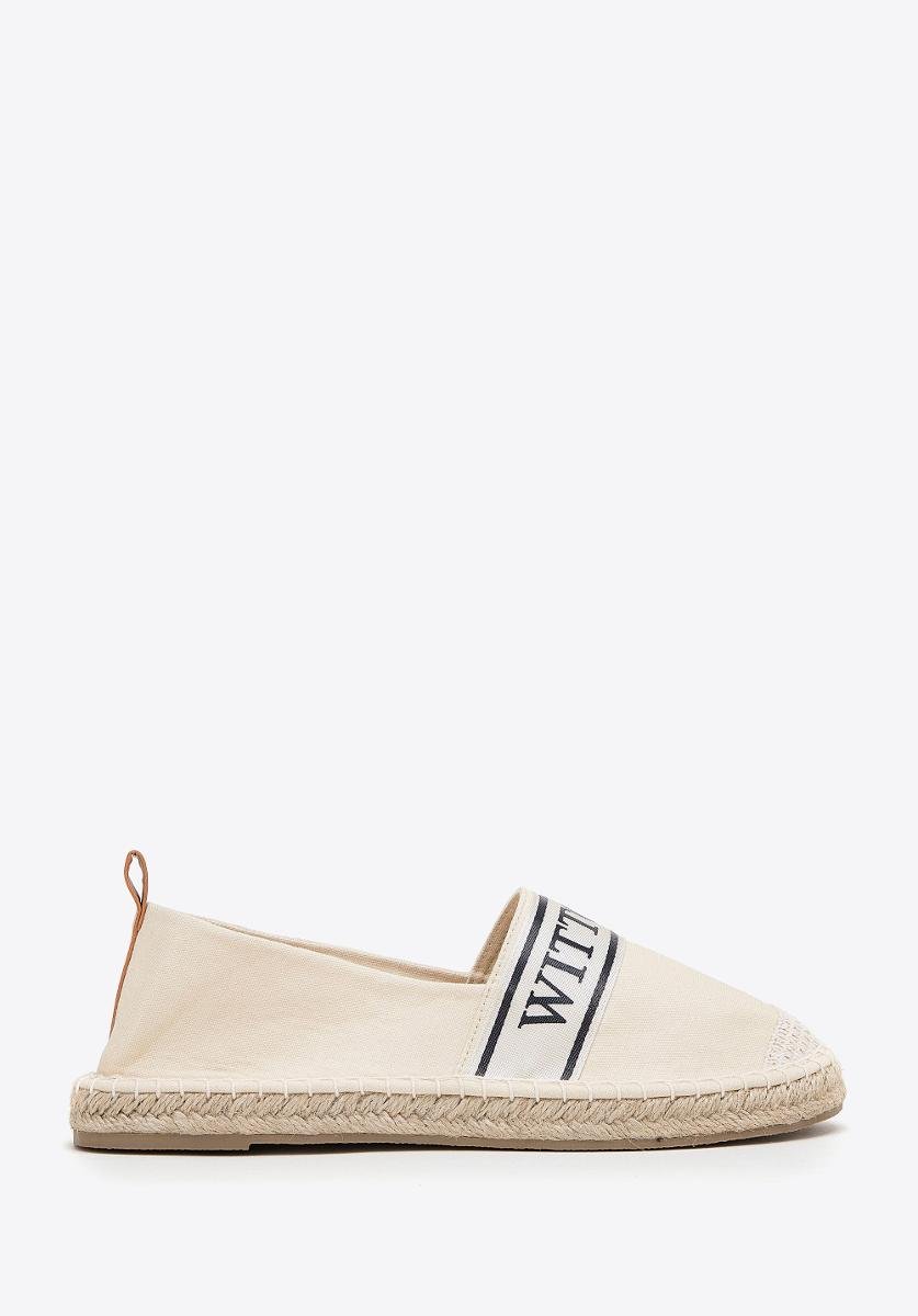 Damskie espadryle z lamówką z napisem WITTCHEN 37