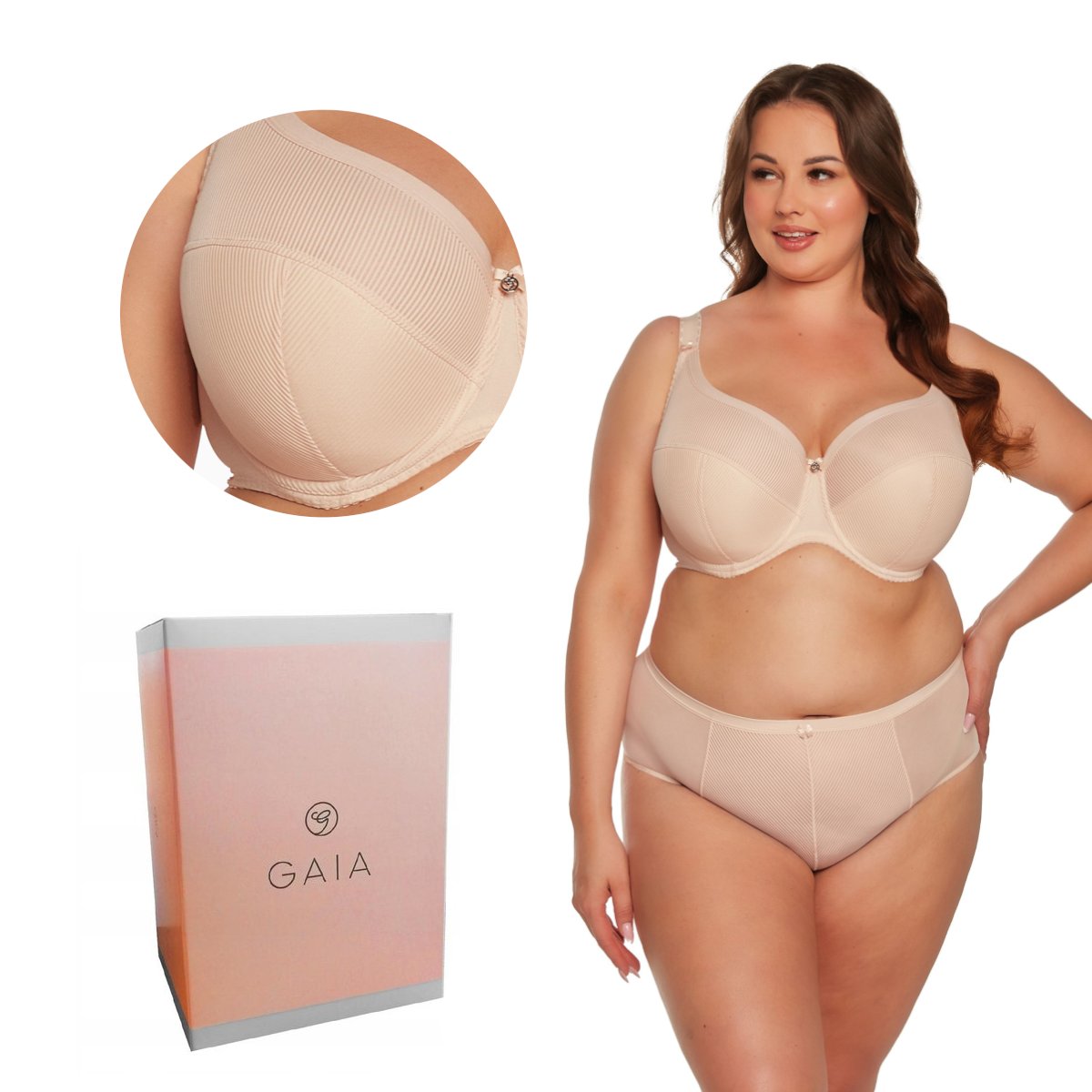 Biustonosz Semi-Soft Sonia 1058 MAXI półusztywniany beżowy  90J