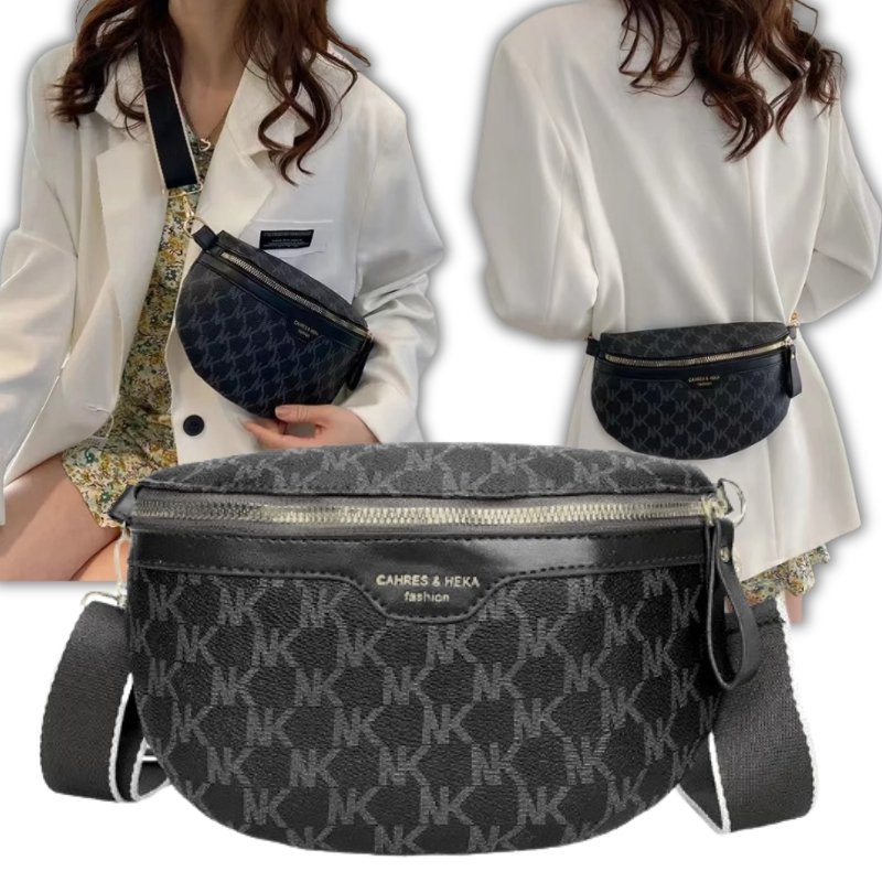 Saszetka Nerka Damska Torebka Listonoszka Na Ramię Torebka Crossbody Czarna