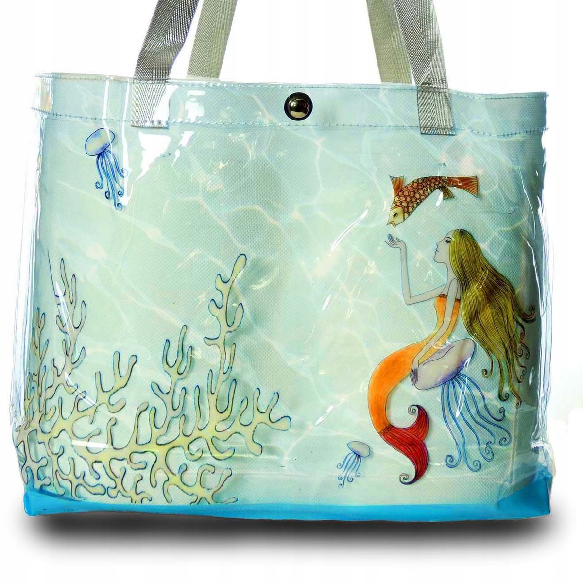 TORBA DAMSKA PRZEZROCZYSTA Z SYRENKĄ MERMED FOLIOWA