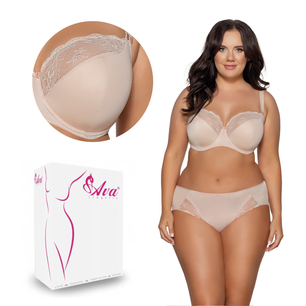 Biustonosz Semi Soft AV 2110 półusztywniany beżowy  105B