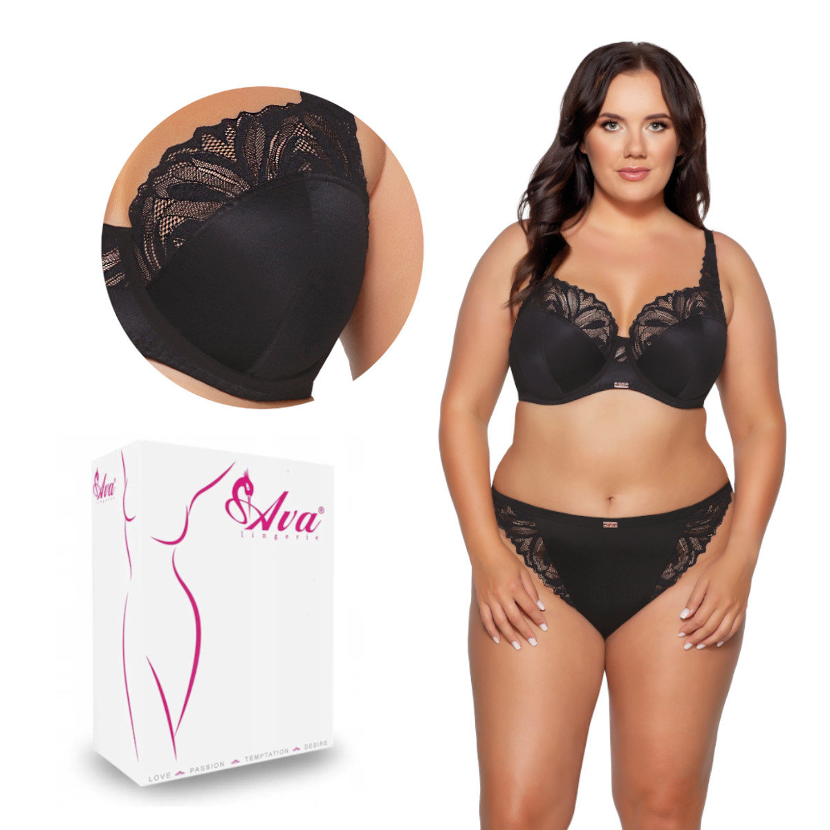 Biustonosz Soft AV 2106 miękki czarny  65H