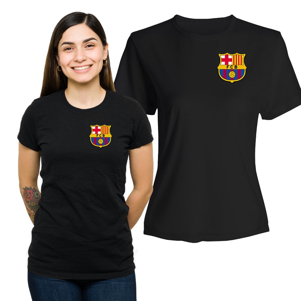 Koszulka Damska z Nadrukiem  Czarny T-shirt Prezent Barcelona XL