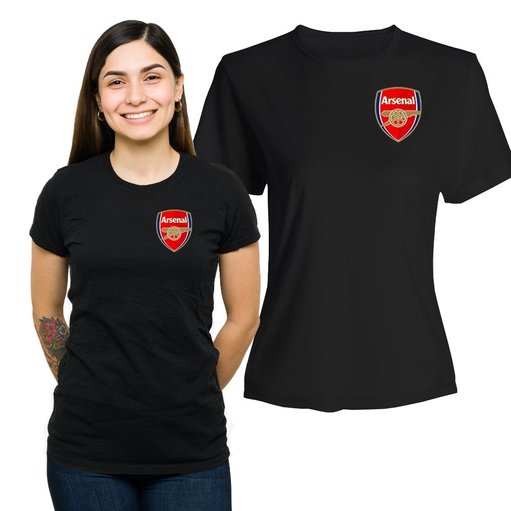 Koszulka Damska z Nadrukiem  Czarny T-shirt Prezent Arsenal XL