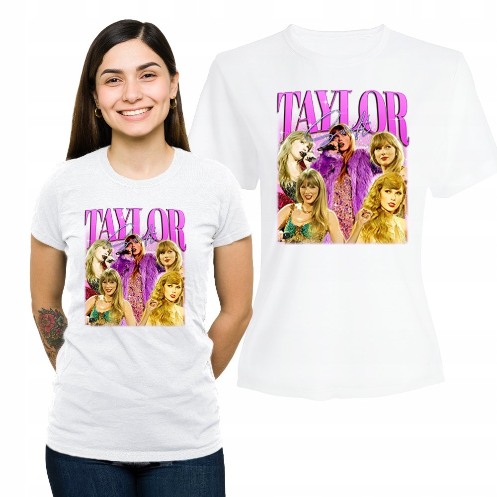 Koszulka Damska z Nadrukiem  T-shirt na Prezent Taylor Swift XL