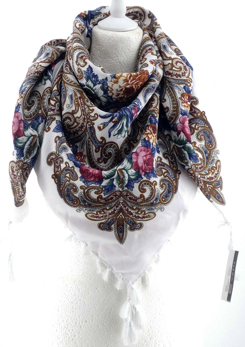 CHUSTA DAMSKA NA RAMIONA Z FRENDZLAMI