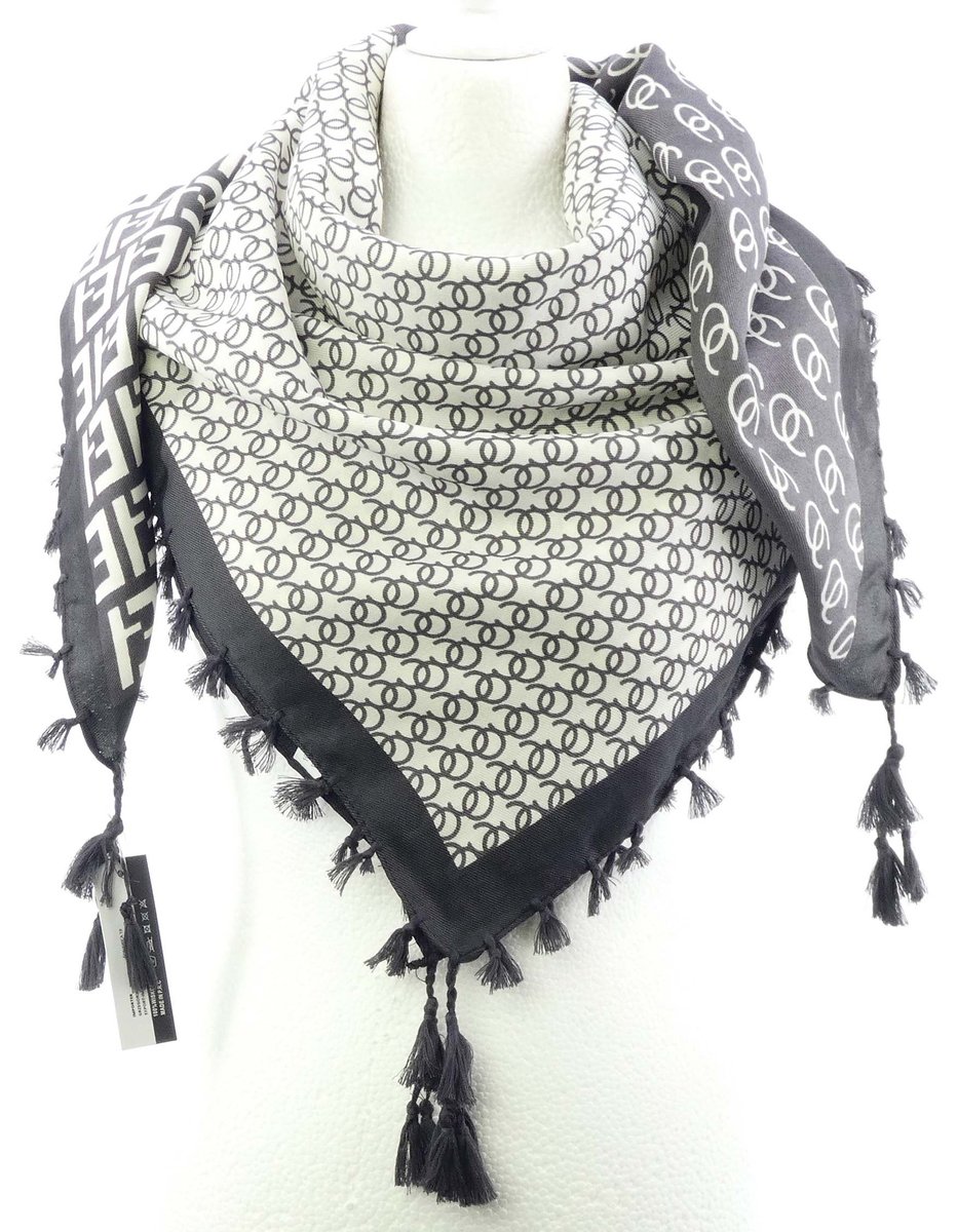 CHUSTA ETNO NORWESKA Z FRĘDZLAMI