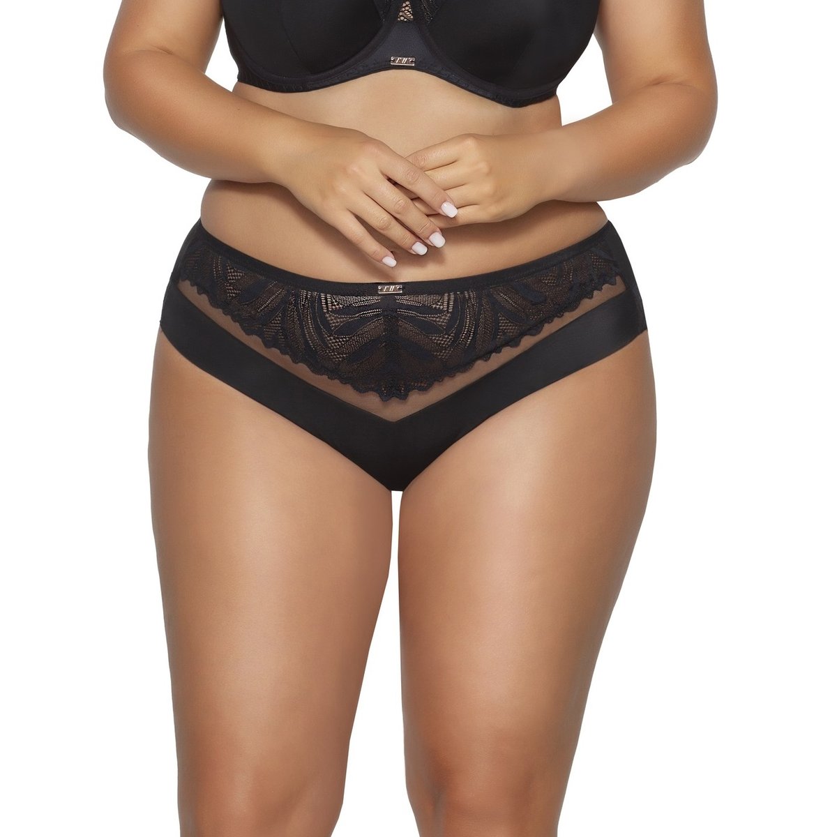 Figi damskie z koronką AV 2107 czarne  S