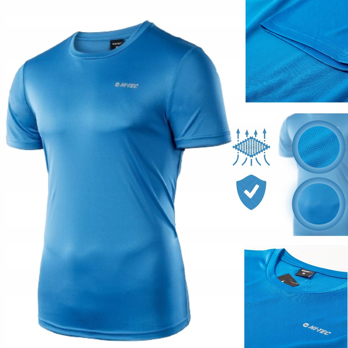 KOSZULKA MĘSKA HI-TEC SIBIC FRENCH BLUE KOSZULKA SPORTOWA ROZMIAR XXXL