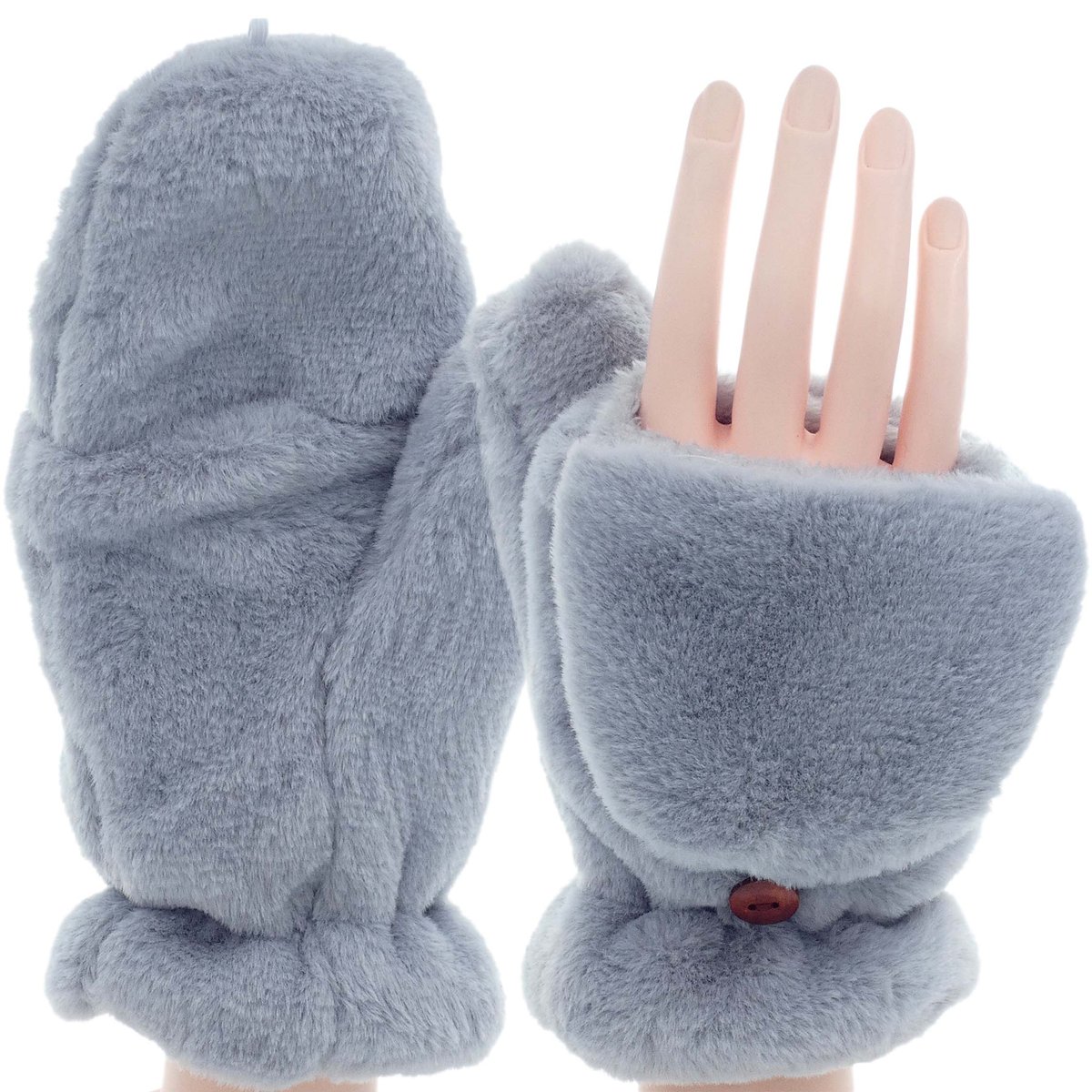 ZIMOWE RĘKAWICZKI Z KIESZONKĄ NA PALCE MITENKI