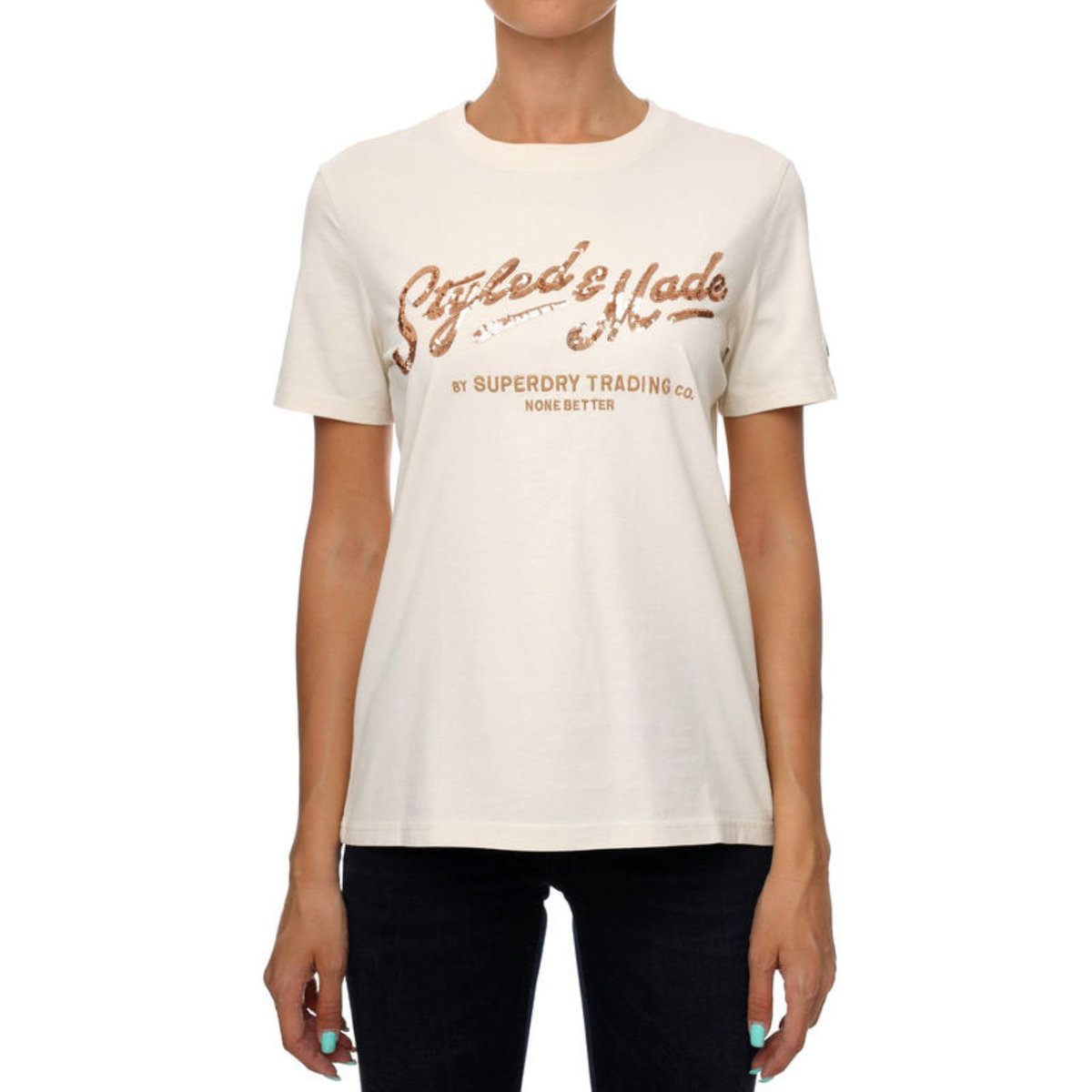 Koszulka damska Superdry Vintage Script klasyczna -M