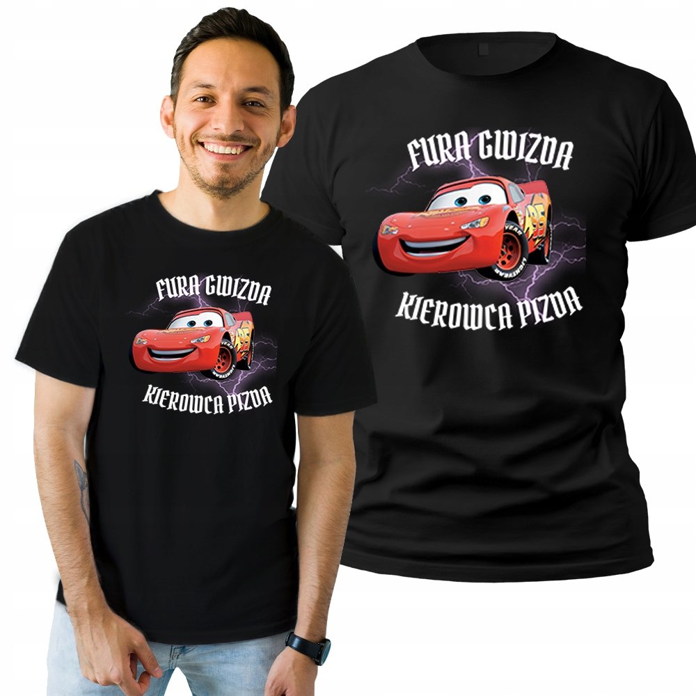 Koszulka Męska Z Nadrukiem  T-shirt Na Prezent Auto Fura Gwizda M