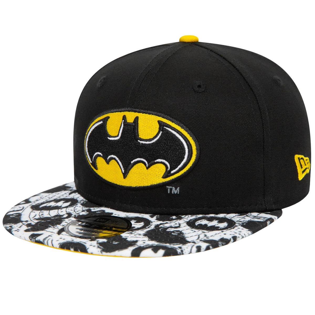 New Era Super Aop 950 Batman Kids Cap 60435024, dla chłopca, Czapka z daszkiem, Czarny