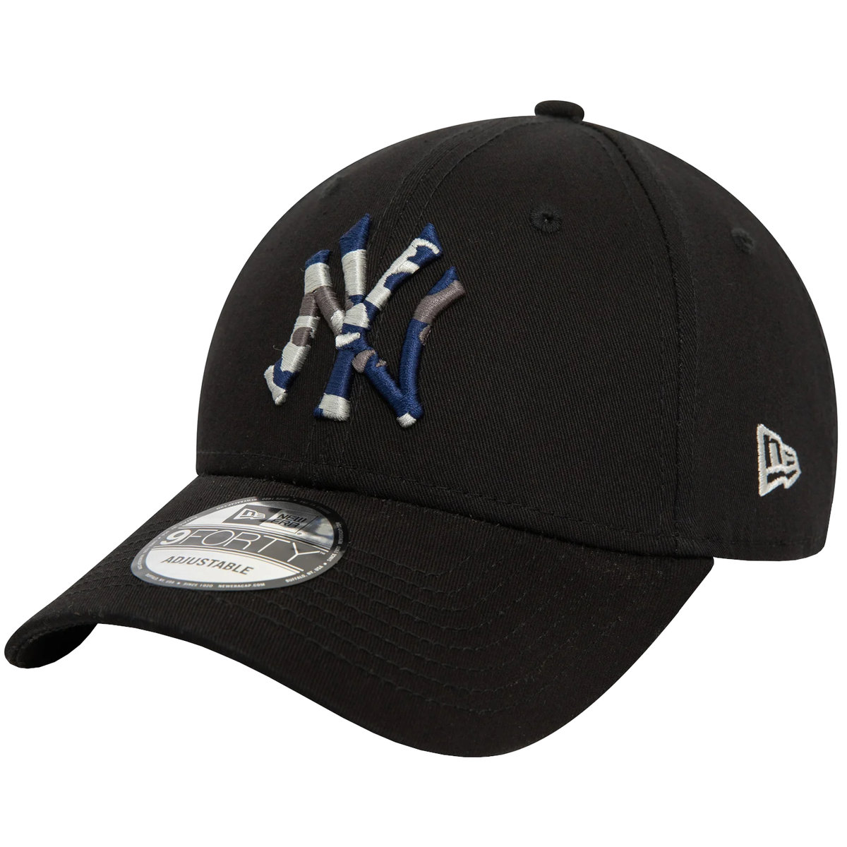 New Era League Essentials 940 New York Yankees Cap 60435189, Mężczyzna, Czapka z daszkiem, Czarny