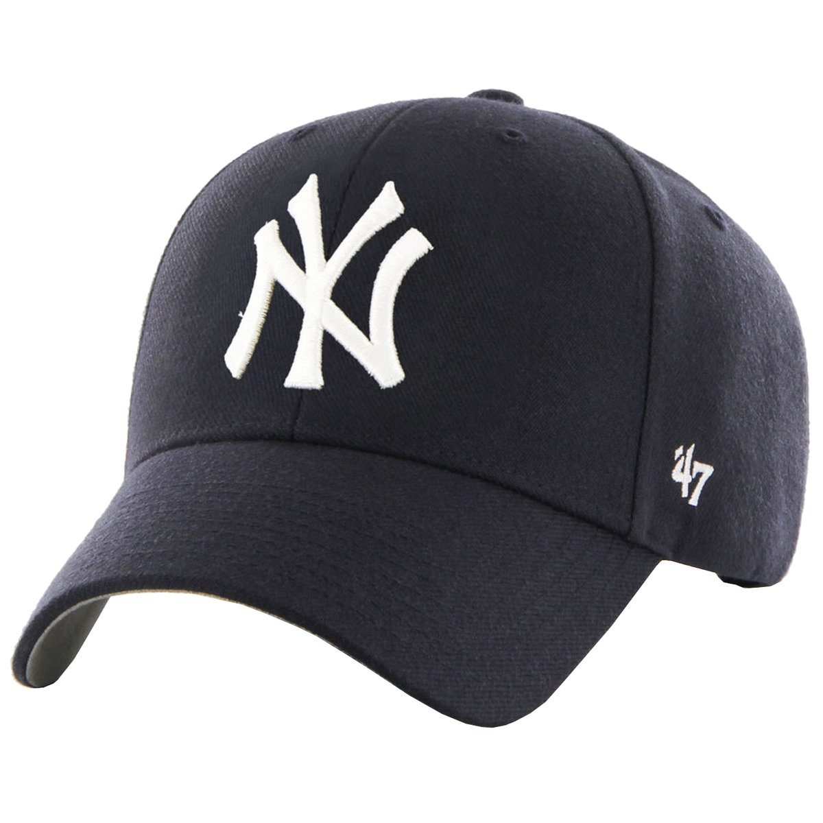 47 Brand New York Yankees MVP Cap B-MVP17WBV-NYB, Kobieta/Mężczyzna, Czapka z daszkiem, Granatowy