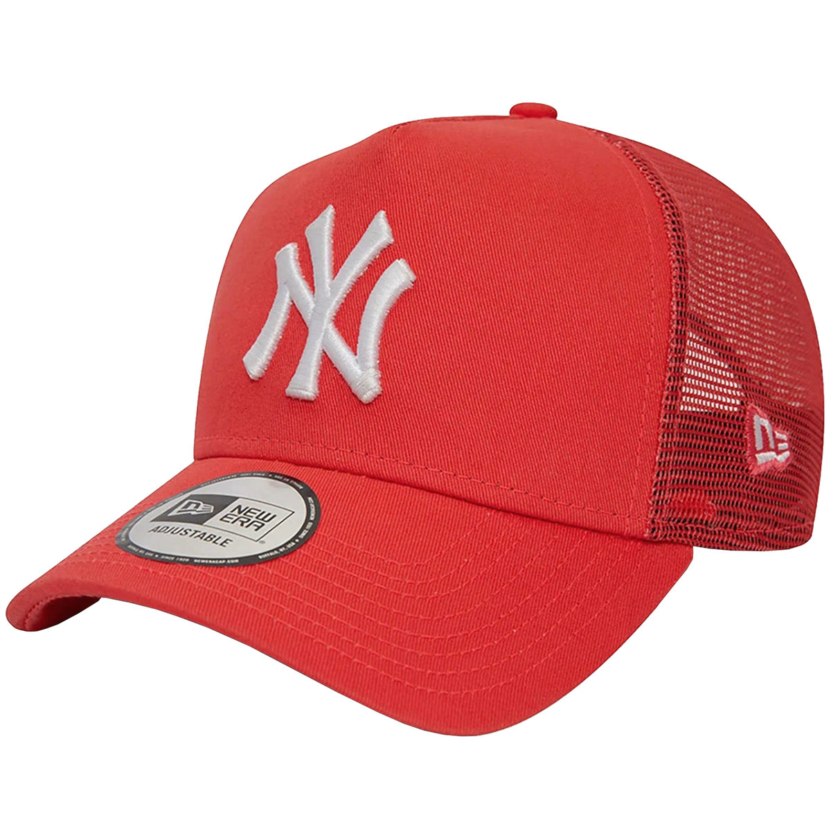 New Era League Essentials Trucker New York Yankees Cap 60435246, Kobieta/Mężczyzna, Czapka z daszkiem, Czerwony