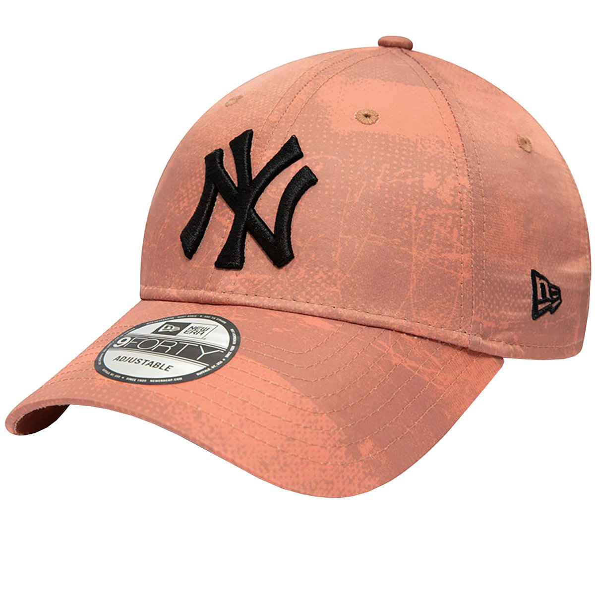 New Era MLB 9FORTY New York Yankees Print Cap 60298661, Kobieta/Mężczyzna, Czapka z daszkiem, Różowy
