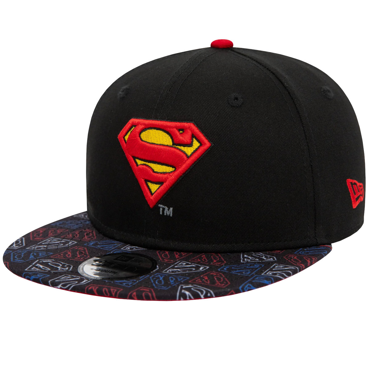 New Era Super Aop 950 Superman Kids Cap 60435015, dla chłopca, Czapka z daszkiem, Czarny