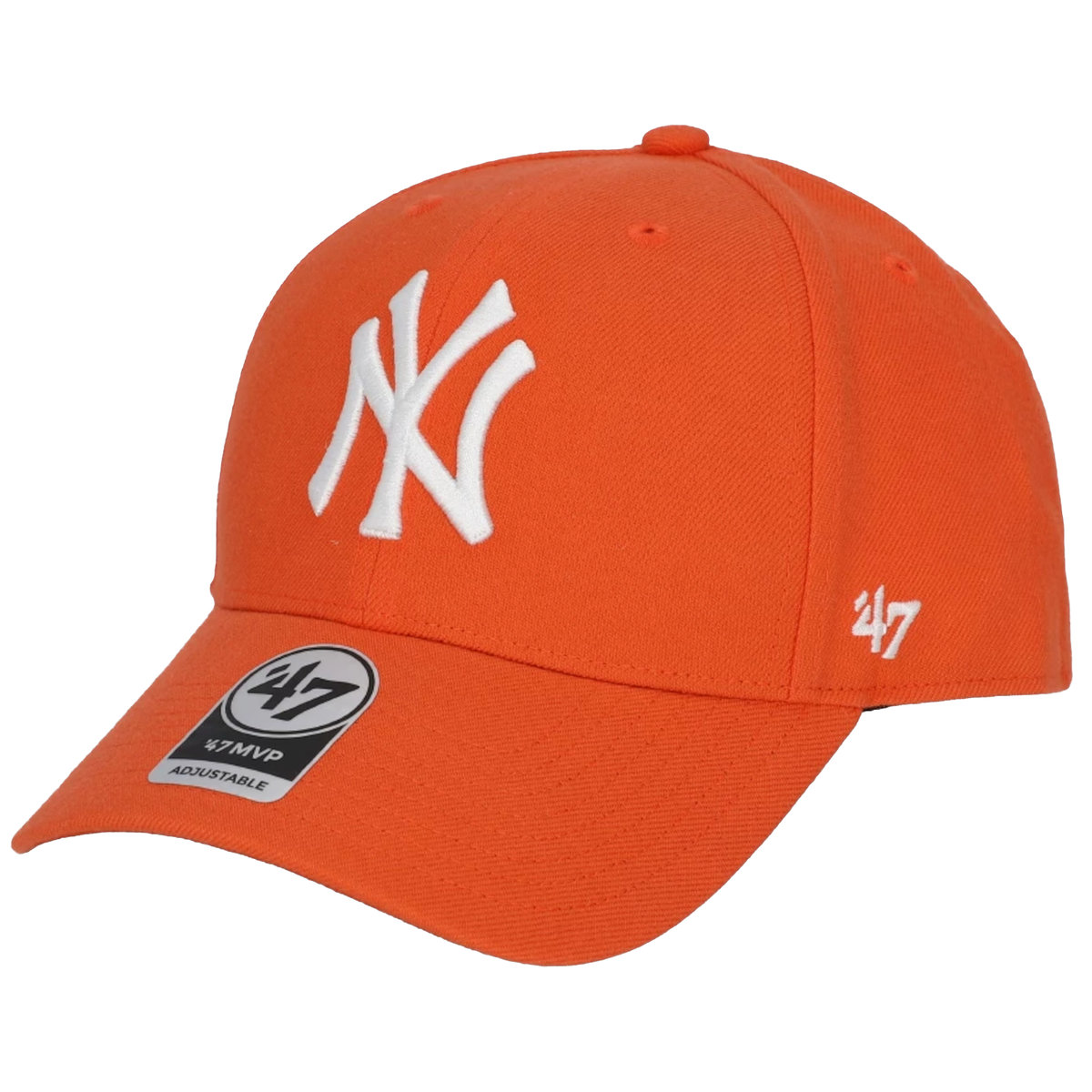 47 Brand New York Yankees MVP Cap B-MVPSP17WBP-OR, Kobieta/Mężczyzna, Czapka z daszkiem, Pomarańczowy