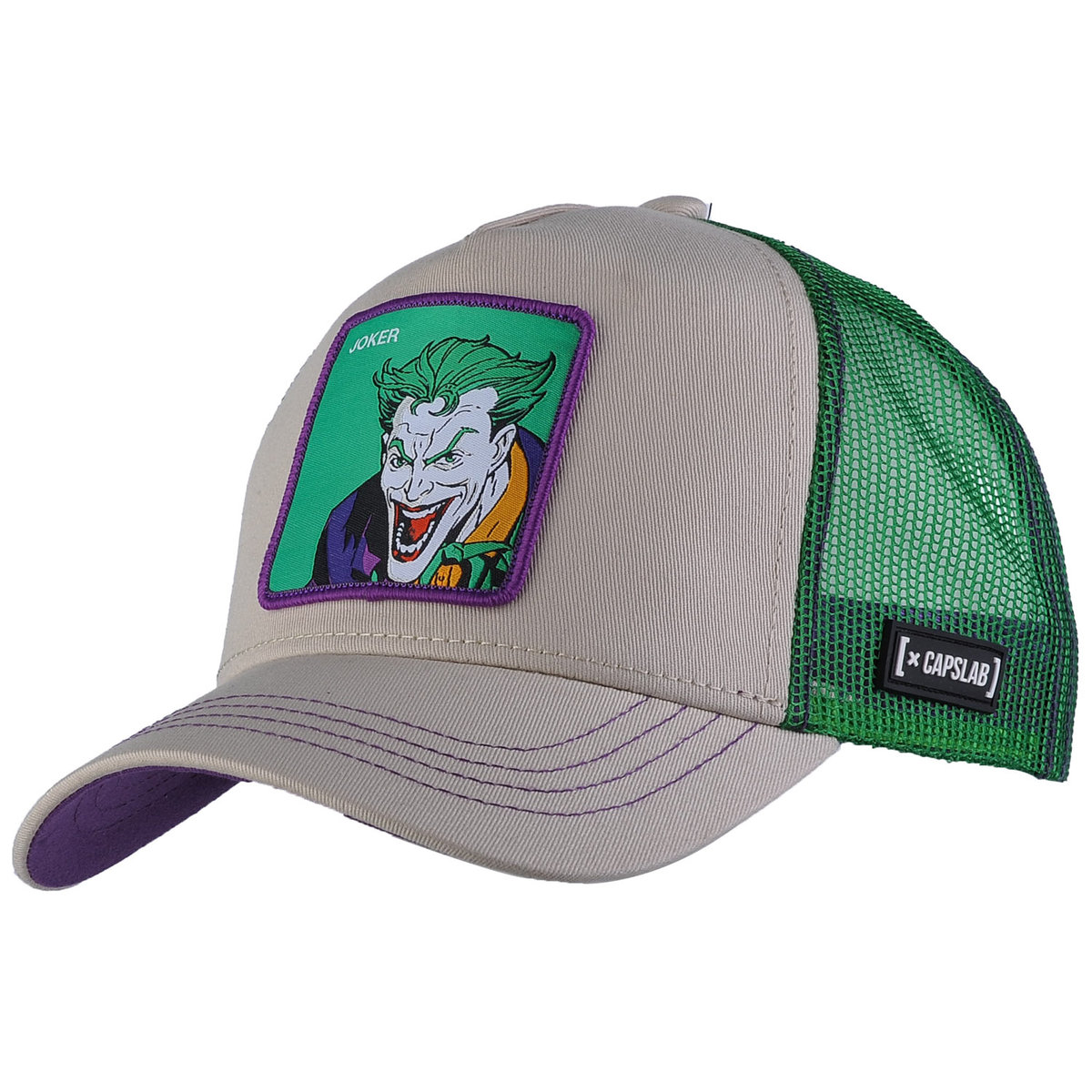 Capslab DC Comics Joker Cap CL-DC5-1-CAS-JOK2, Mężczyzna, Czapka z daszkiem, Beżowy