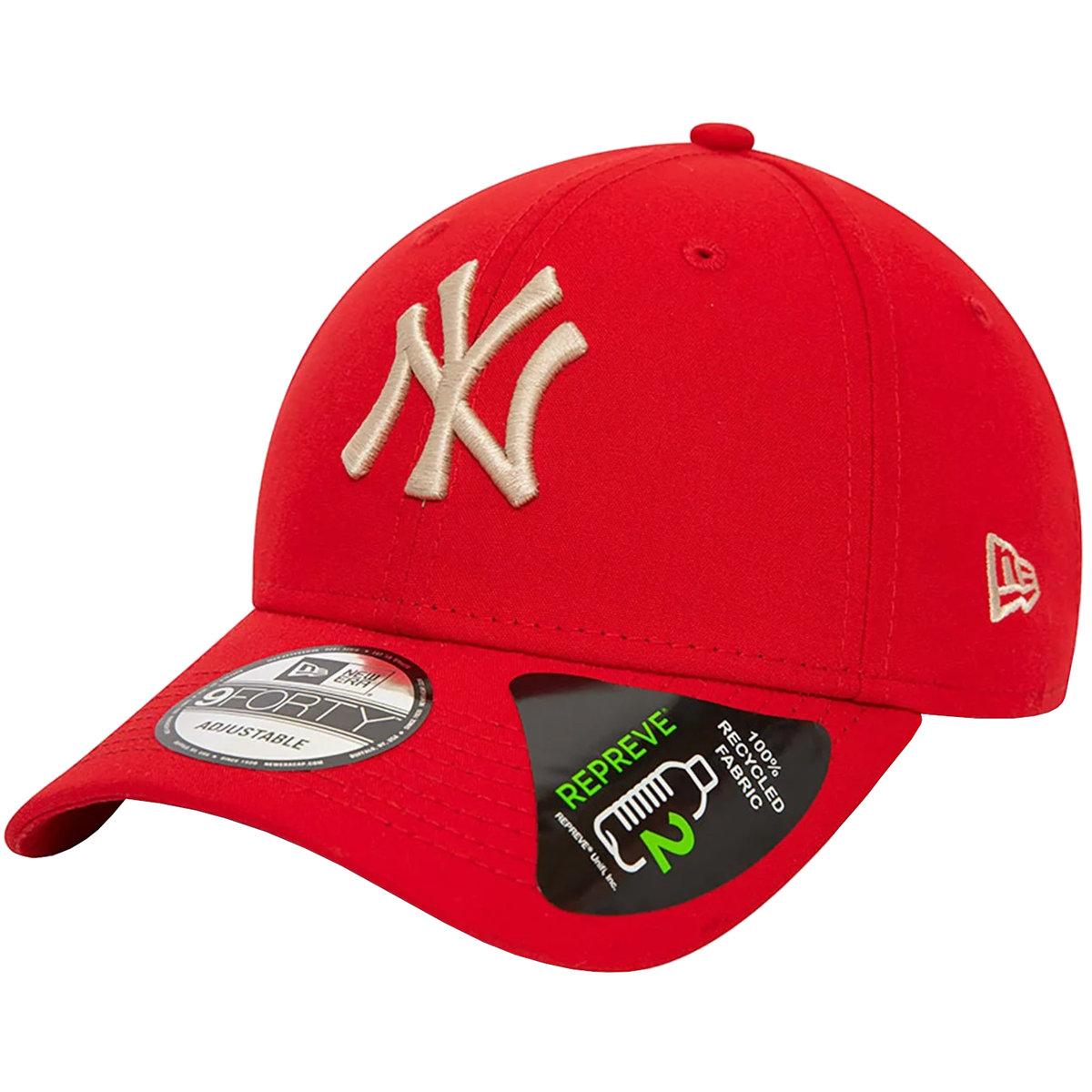 New Era Repreve 940 New York Yankees Cap 60435237, Mężczyzna, Czapka z daszkiem, Czerwony