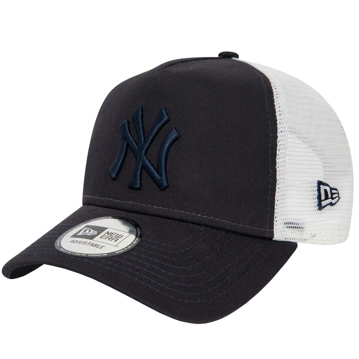 New Era League Essentials Trucker New York Yankees Cap 60435247, Mężczyzna, Czapka z daszkiem, Granatowy