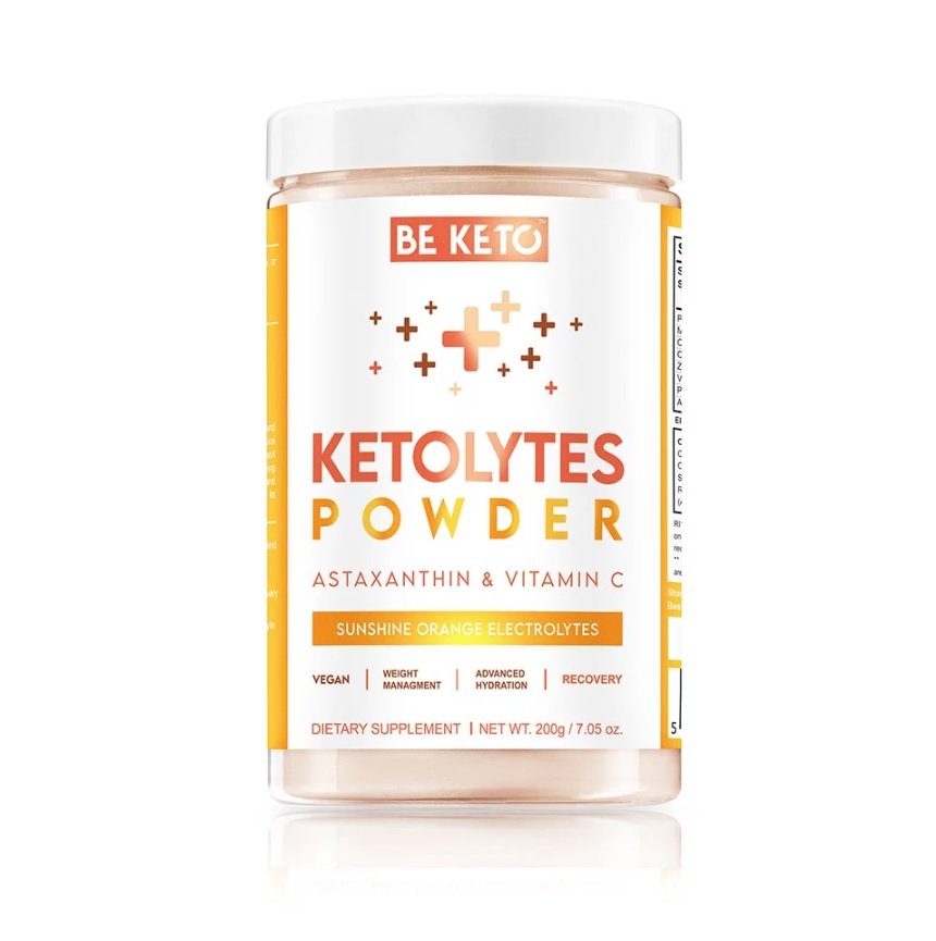 BeKeto Elektrolity Ketolytes w Proszku - Słoneczna Pomarańcza, Suplement diety, 200g
