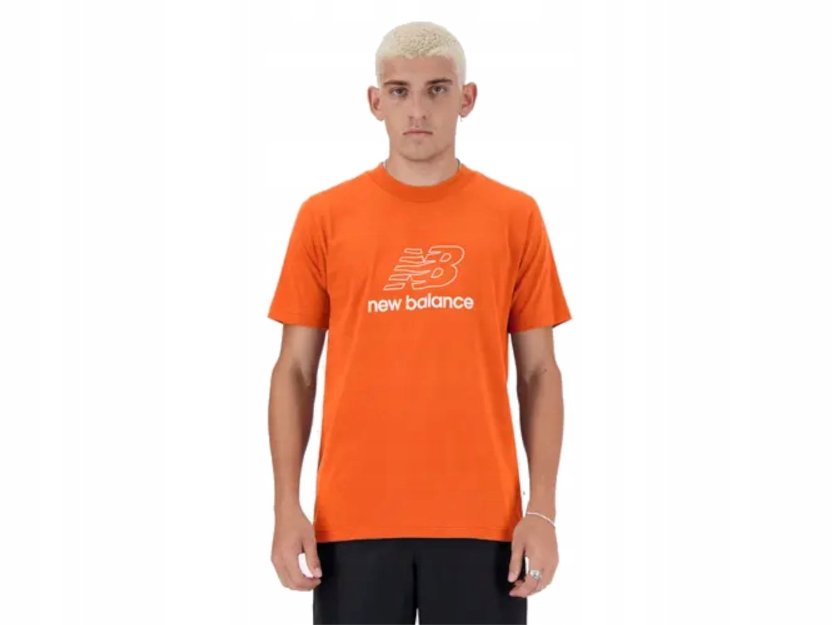 KOSZULKA męska NEW BALANCE MT41906TMO pomarańczowa S