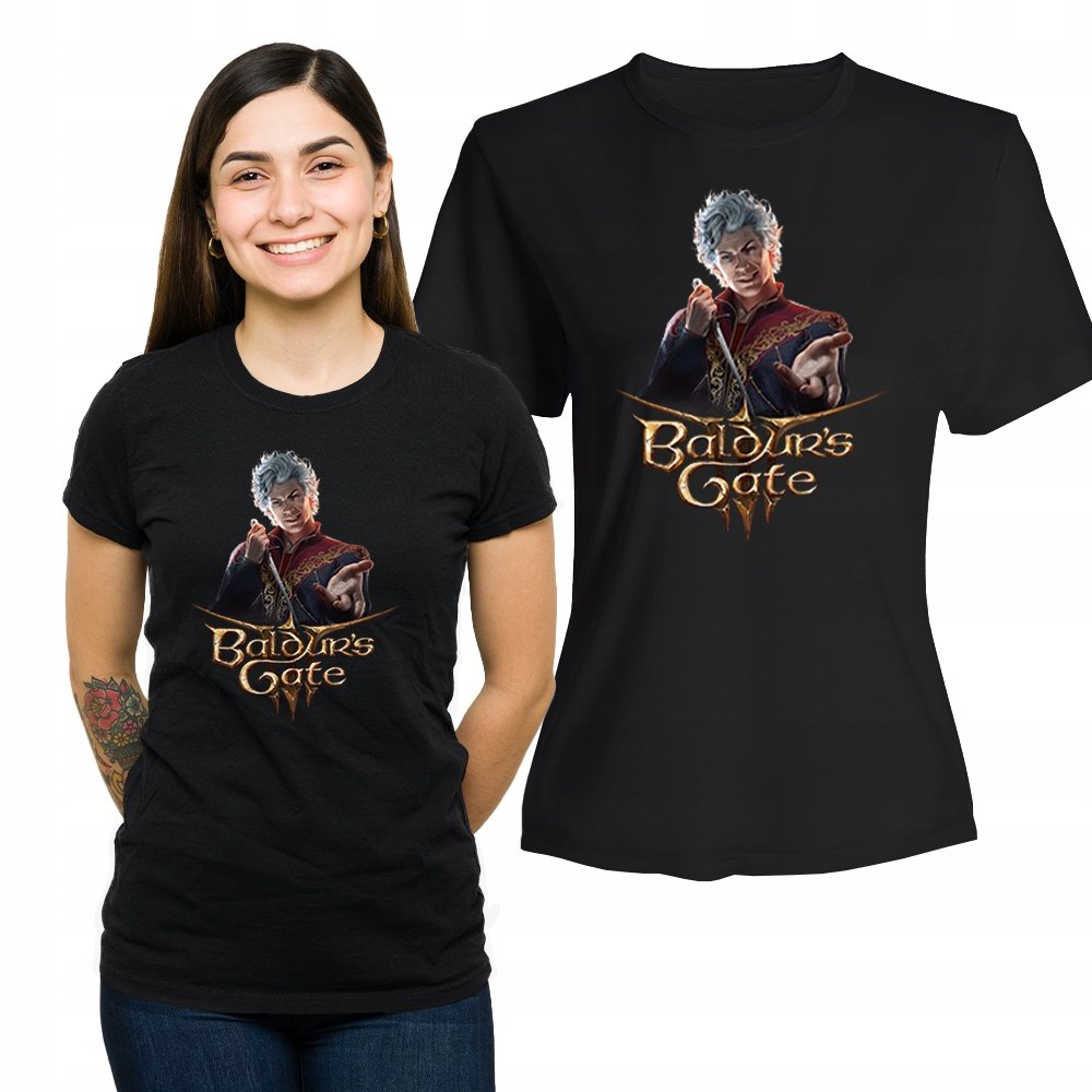 Koszulka Damska z Nadrukiem Bawełniany T-shirt na Prezent Baldur's Gate S