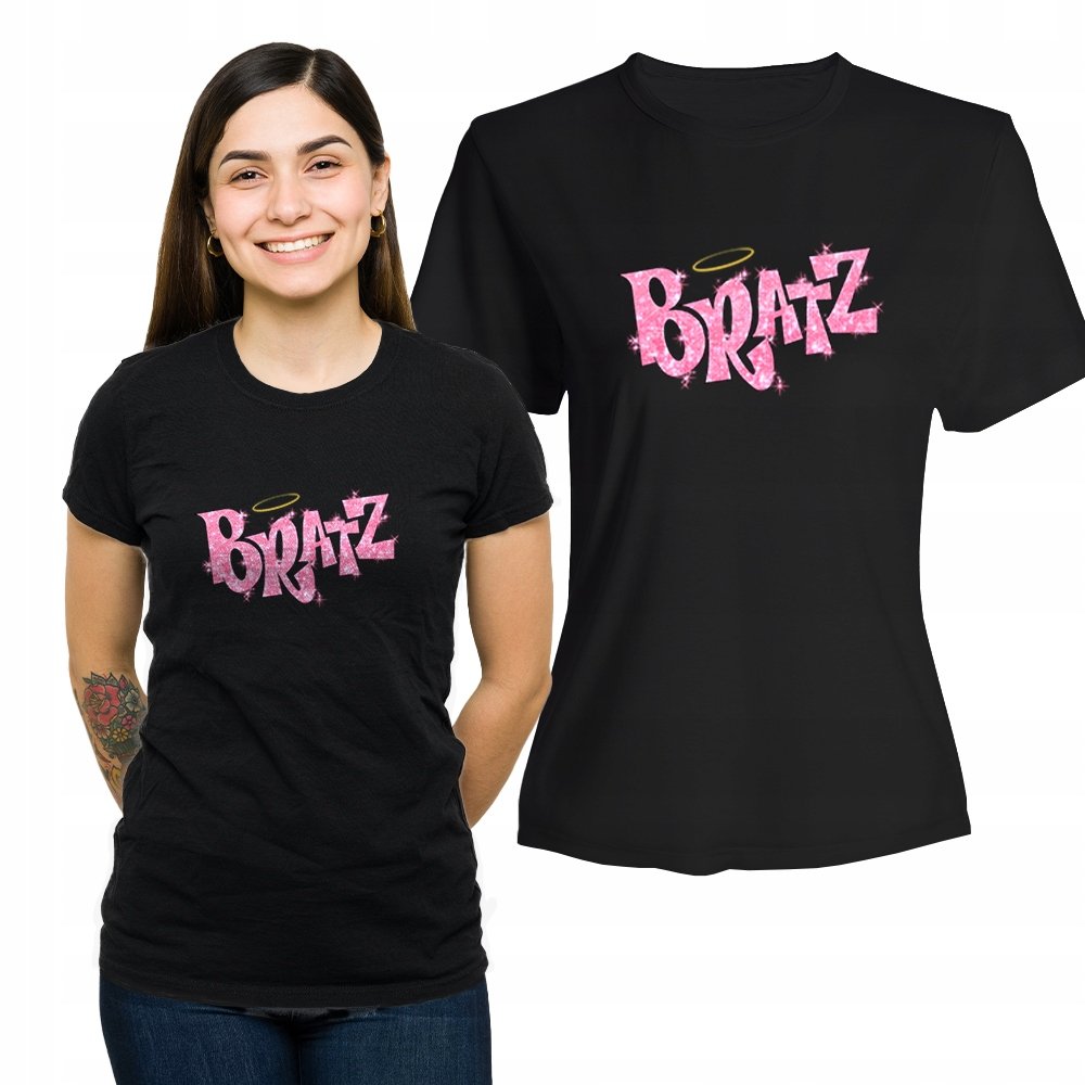 Koszulka Damska z Nadrukiem Bawełniany T-shirt Na Prezent Bratz Lalki S