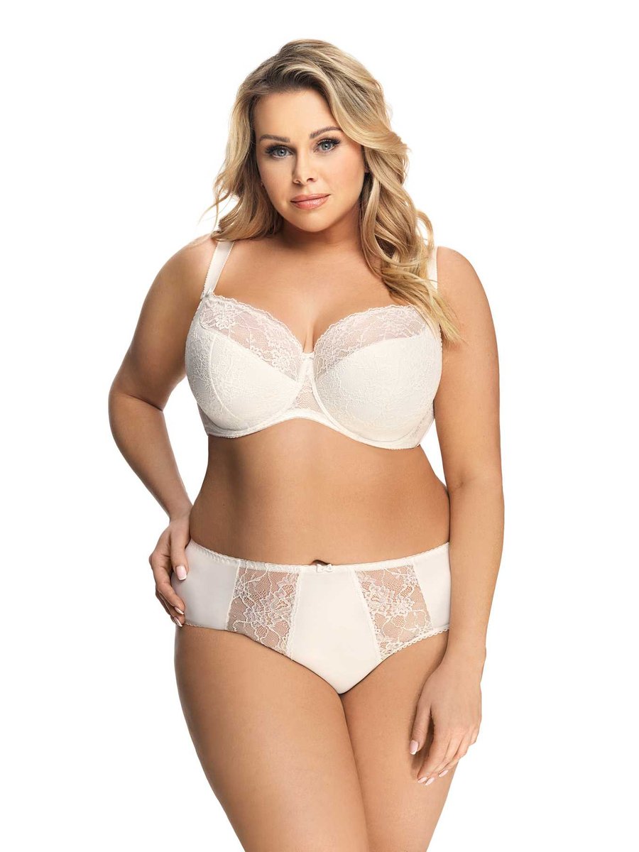 Biustonosz półusztywniany Blanca, ecru, Gorsenia