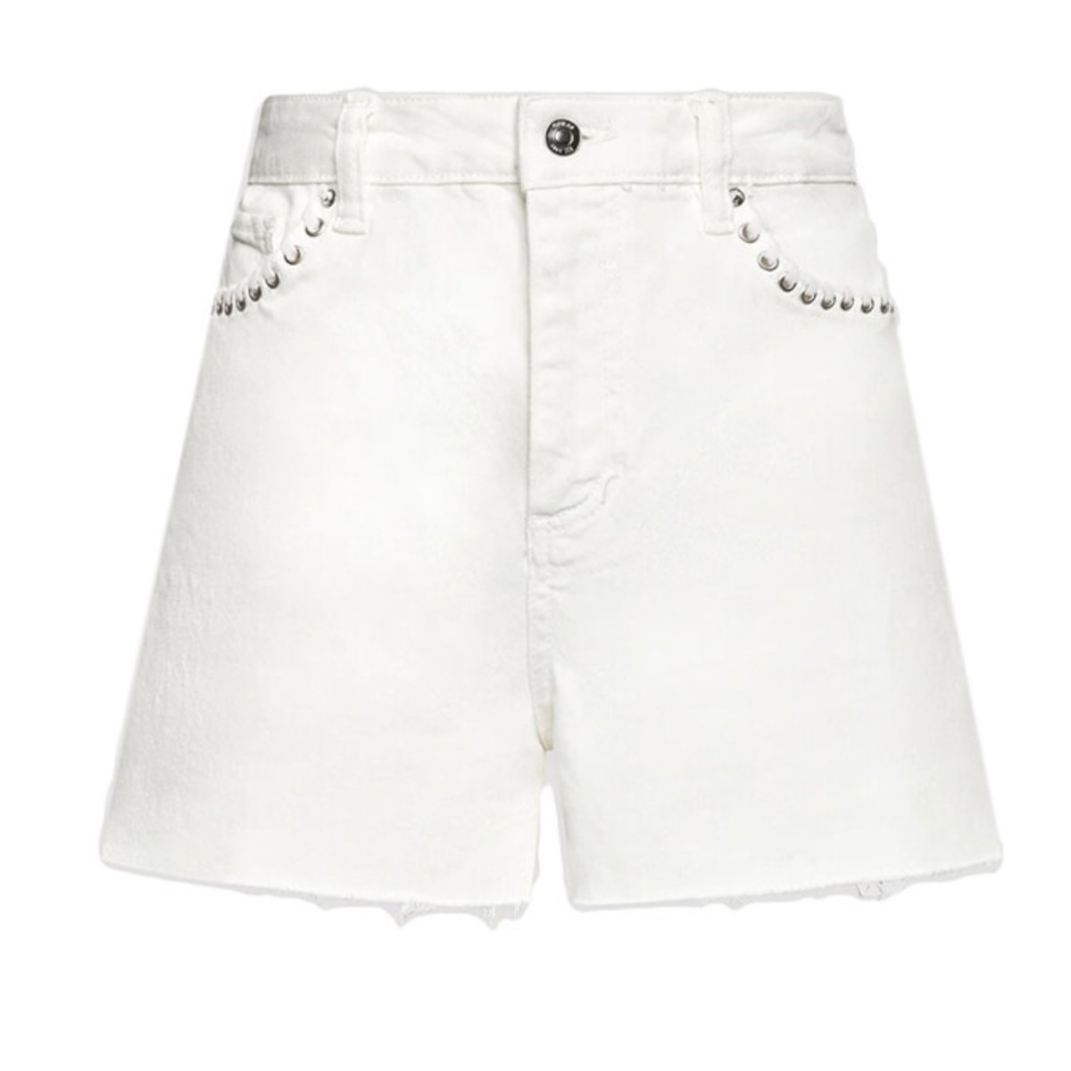 Spodenki damskie Guess ecru krótkie szorty jeansowe-W24