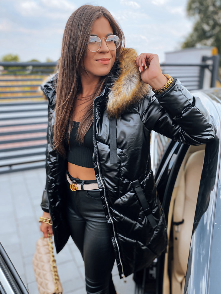 Kurtka zimowa damska płaszcz ROYAL czarna Dstreet TY2948-S