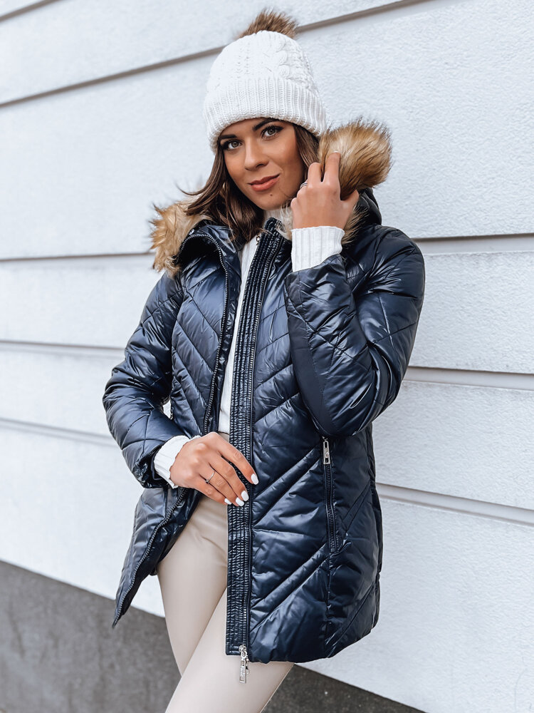 Kurtka zimowa damska pikowana SOLARIS granatowa Dstreet TY4009-XL