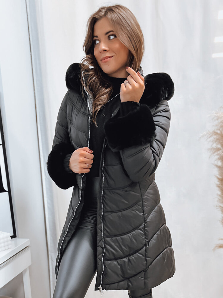 Kurtka zimowa damska pikowana MOON czarna Dstreet TY4051-L