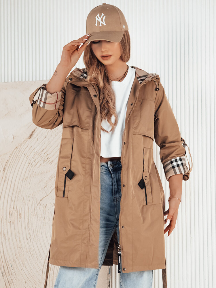 Kurtka damska parka CIVIT beżowa Dstreet TY4213-S