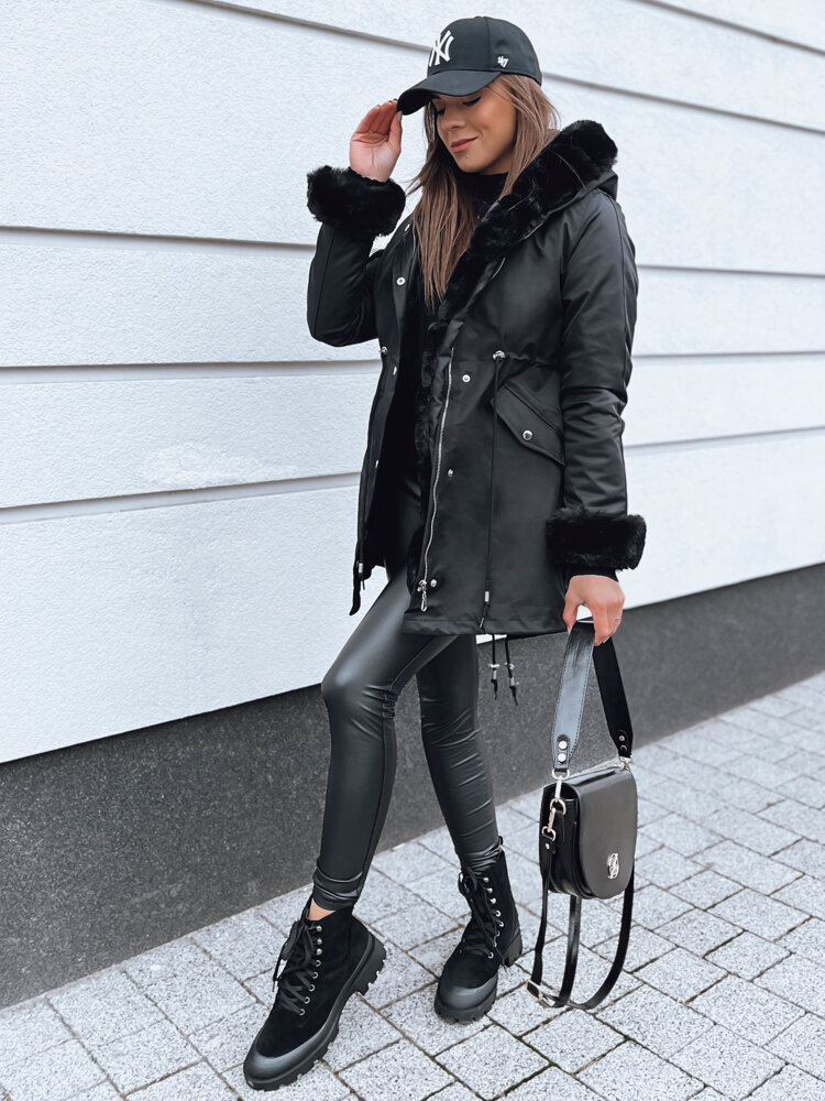 Kurtka zimowa damska parka ARCTIC czarna Dstreet TY3986-M